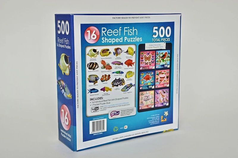 Cra-Z-Art 16 énigmes en forme de poisson de récif, 500pcs