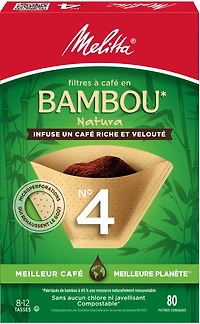 Filtres à café en bambou tout naturel nº 4 de Melitta