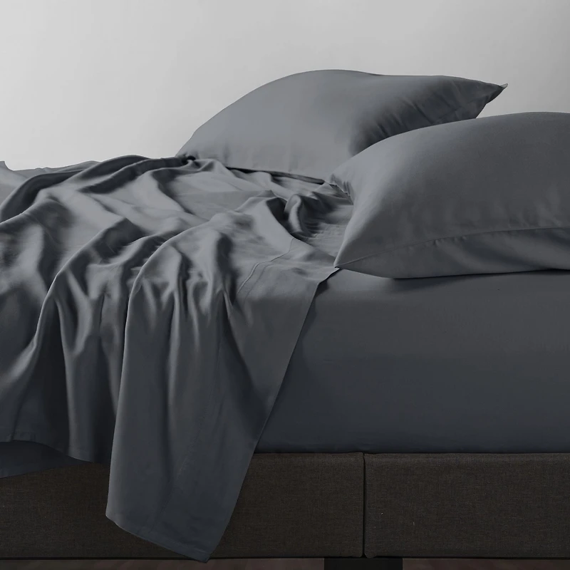 Allswell 300 Thread Count Soft & Silky 4-Piece Viscose from Bamboo Sateen Sheet Set, Queen Sheet Set