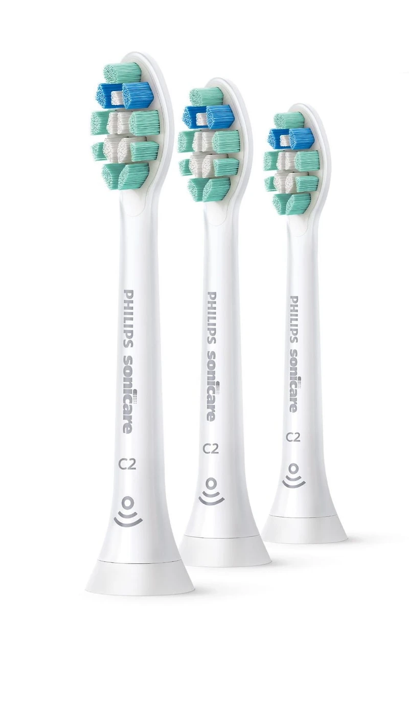 Philips Sonicare Optimal Plaque Control RFID Replacement Brush Heads, HX9023, White
