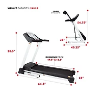 Tapis roulant intelligent avec inclinaison automatique SF-T7515 de Sunny Health & Fitness