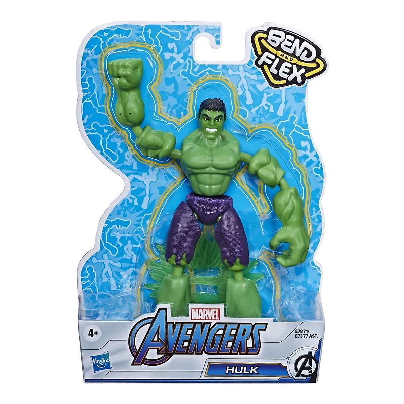 Marvel Avengers Bend and Flex  - Figurine articulée Hulk de 15 cm flexible, incluant accessoire