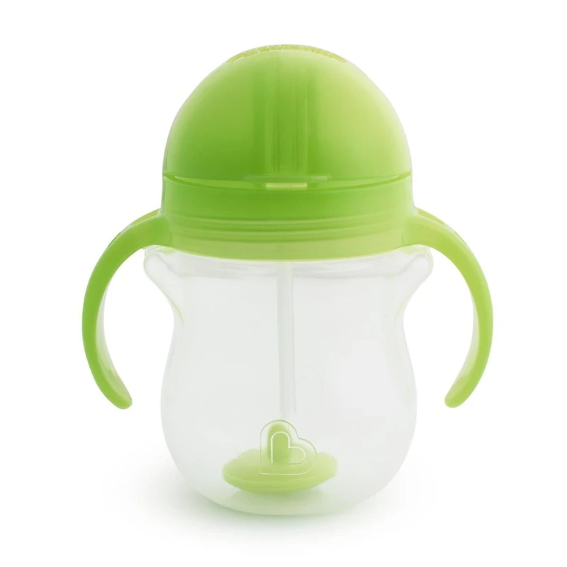 Munchkin Any Angle Click Lock Tasse d'entraînement à paille lestée Rose 7 oz