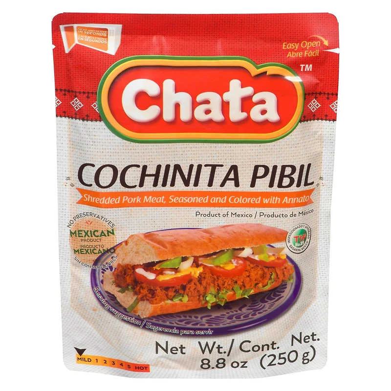 Cochinita Pibil Porc Effitoché Assaisonné Cochinita Pibil Porc Effitoché Assaisonné 250g