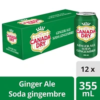 Canada Dry® Ginger Ale 355 mL Cans, 12 Pack, 12 x 355 mL