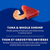 Meow Mix Tenders in Sauce with Real Tuna & Whole Shrimp, Wet Cat Food, 78g