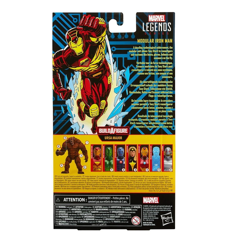 Hasbro Marvel Legends Series, figurine Modular Iron Man de 15 cm, 4 accessoires et pièce Build-a-Figure