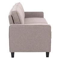 Georgia Linen-Like Fabric Three Seater Sofa
