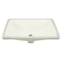 18,25 pouces Ensemble d'évier W Rectangle Undermount en biscuit - Quincaillerie en bronze huilé AI-20444
