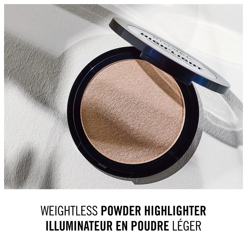 Rimmel High'Light, buttery-soft highlighting powder, contains highly-reflective pigments, gives you a luminous glow, 100% Cruelty-Free, A truly luminous glow
