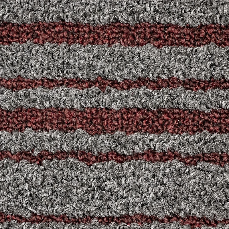 MAINSTAYS 36"x48" Rectangular Grey and Red Tufted Floor Mat