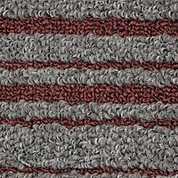 MAINSTAYS 36"x48" Rectangular Grey and Red Tufted Floor Mat