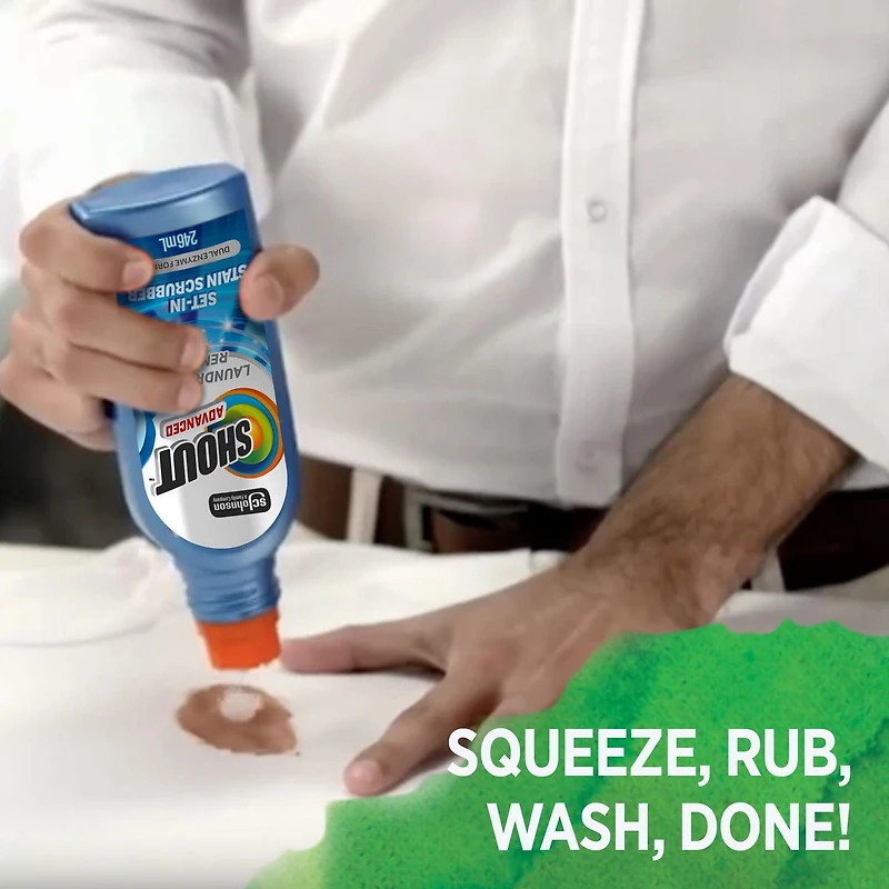 Shout® Stain Remover, Advanced Set-In Stain Scrubber Brush