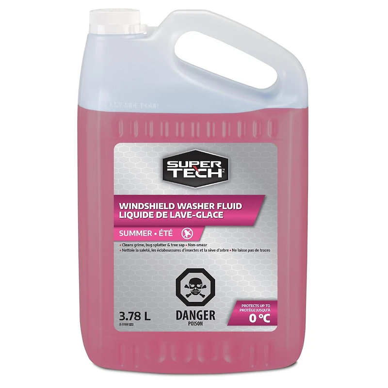 SuperTech - Summer Windshield Washer Fluid, 3.78 L