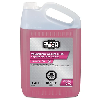 SuperTech - Summer Windshield Washer Fluid, 3.78 L