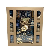 Holiday Time 50-Count Iconic Symbols of Christmas Shatterproof Christmas Ornaments, Navy/Gold