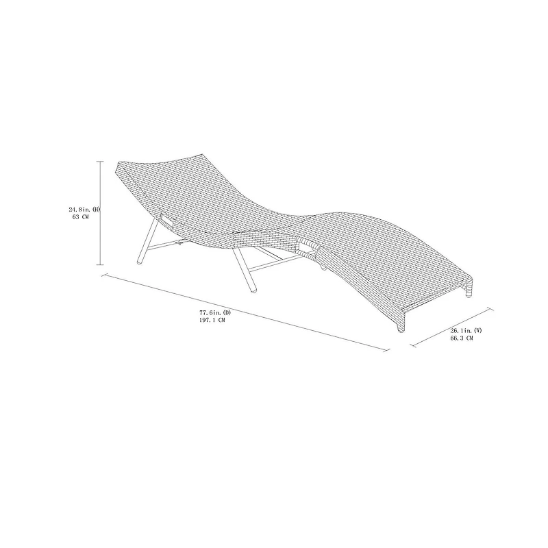 Chaise longue pliante en osier Belmont de hometrends