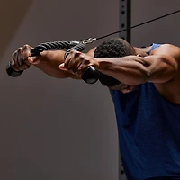 Sunny Health & Fitness Tricep Push Down Non-Slip Rope Cable Attachment 27 Inches Exercise Machine Pulley System Gym Workout Face Pull, Bicep Hammer Curl, Overhead Extension, Abdominal - SF-XFA013
