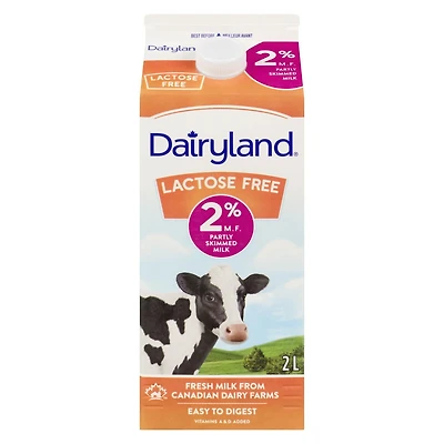 Dairyland Lait sans lactose partiellement écrémé 2 % 2L