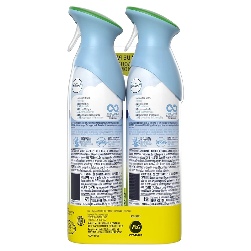 Febreze Odor-Eliminating Air Freshener, with Gain Original Scent, 2 Count, 500 g