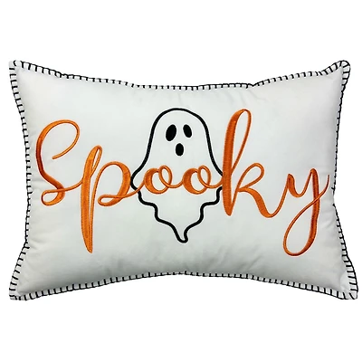 Way to Celebrate! Halloween Spooky Ghost Decorative Pillow