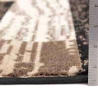 Tapis tissé crème et noir Alo Hometrends 5x7 tapis décontracté moderne