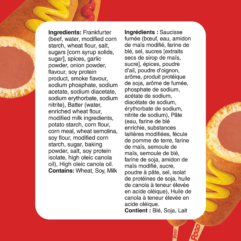 Saucisses tout bœuf sur bâtonnet POGO®, emb. de 8, 600 grammes, Aliments préparés au Québec 600g