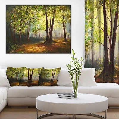 Design Art Summer Forest Canvas Print