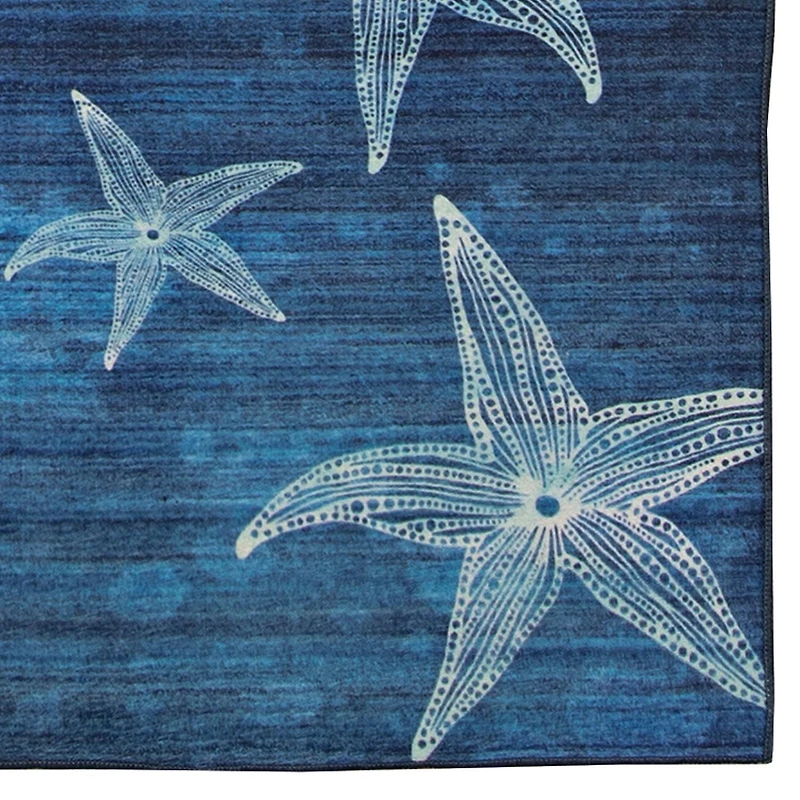 Outdoor Washable Boca Blue 5' x 7' Area Rug