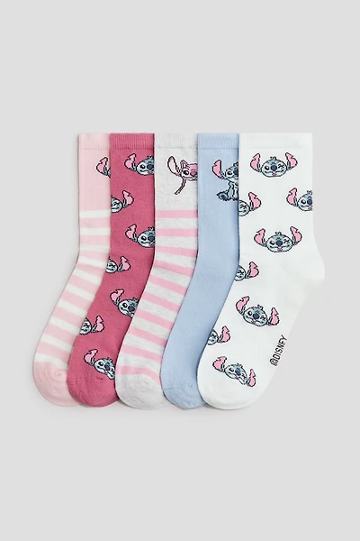 5-Pack Motif-Detail Socks
