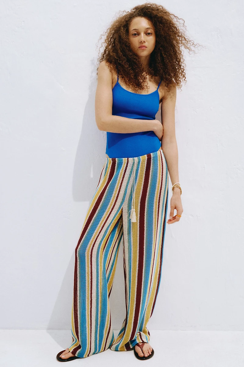 Pantalon en filet avec cordon de serrage