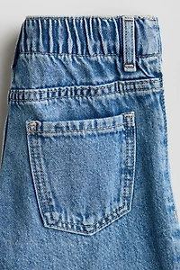 Motif-Detail Wide-Leg Jeans