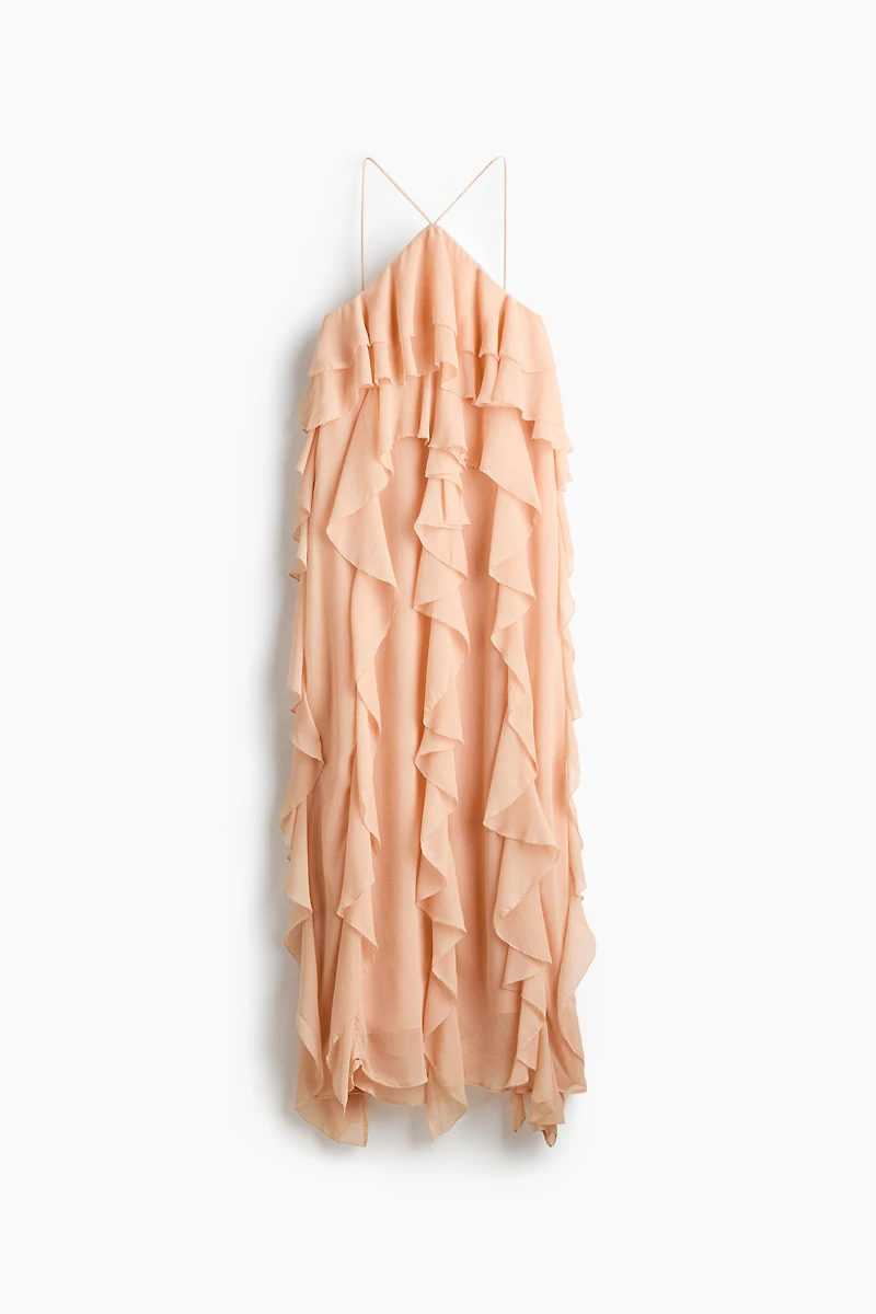 Flounced Chiffon Dress