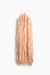 Flounced Chiffon Dress