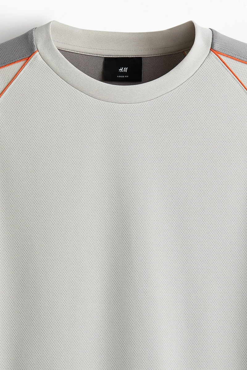 T-shirt à manches longues ample en filet