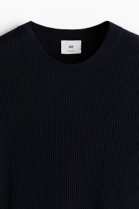 Regular Fit Rib-Knit T-shirt