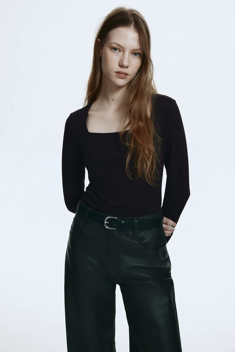 Long-sleeved Jersey Top