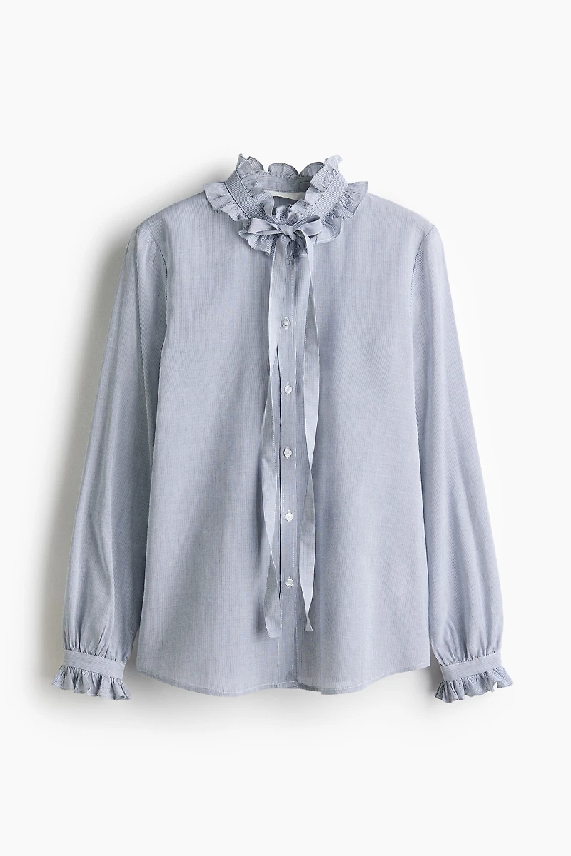 Ruffle-Trimmed Blouse