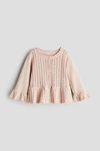 Pointelle-Knit Cotton Cardigan