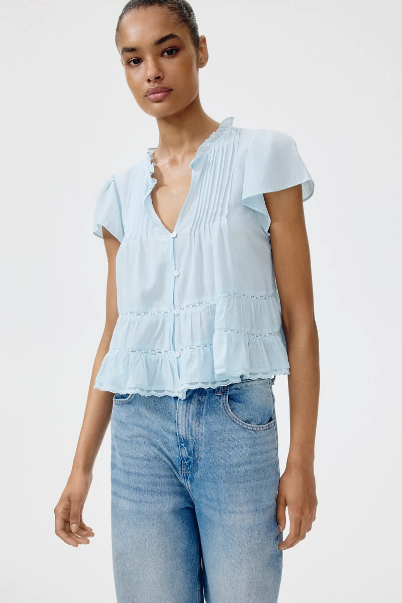 Puff-Sleeved Blouse
