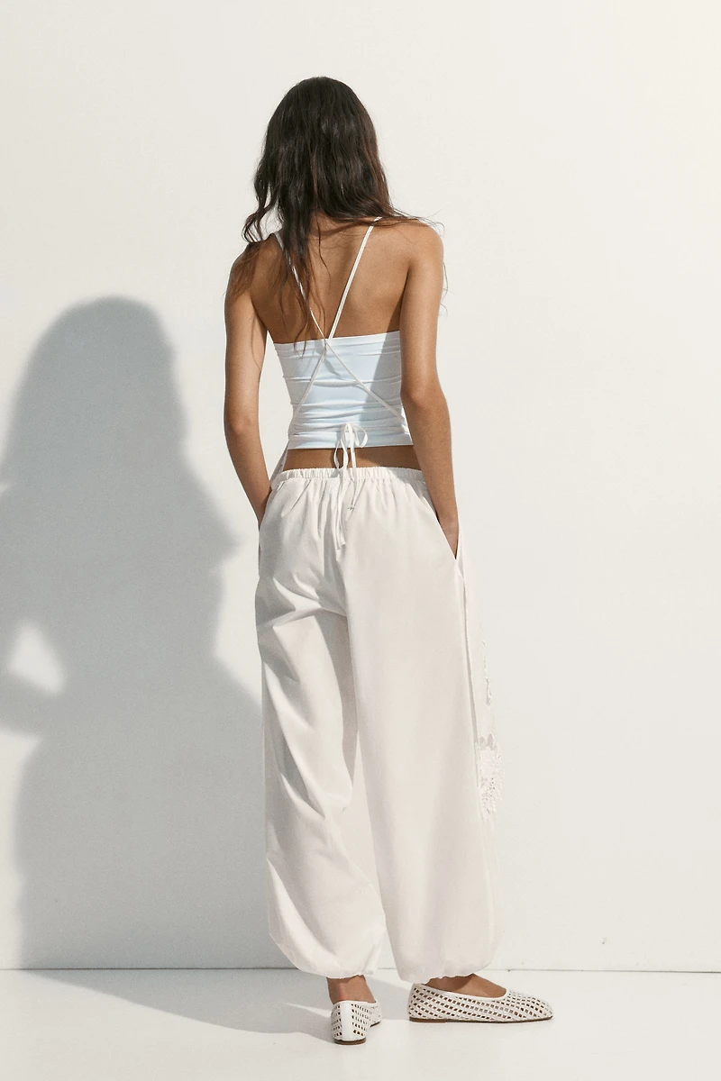 Pantalon en coton avec jambes ballon