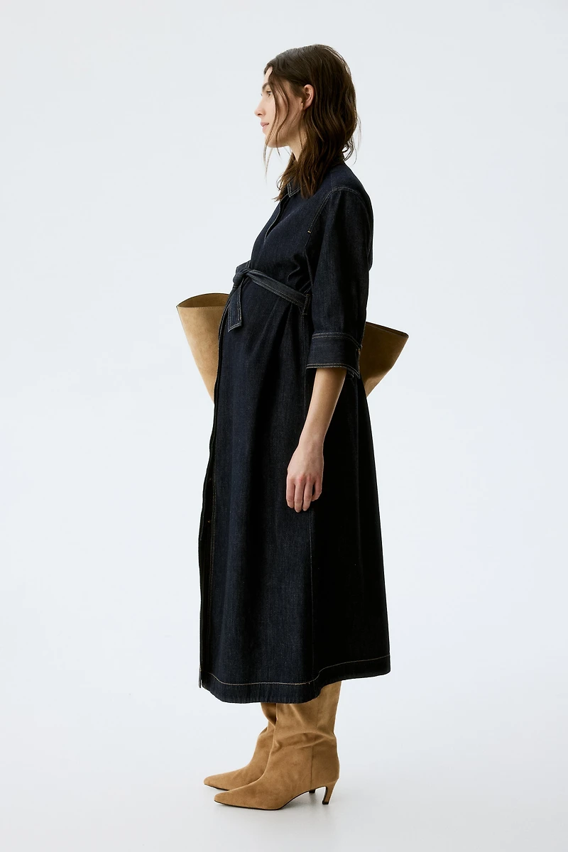 Robe chemise MAMA en denim