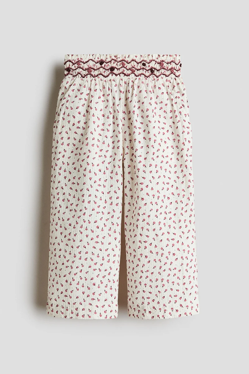 Floral-Print Cotton Culottes