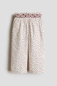 Floral-Print Cotton Culottes