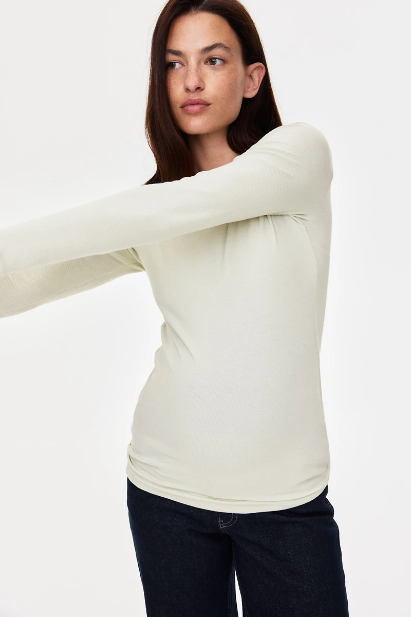 MAMA Ribbed Jersey Top