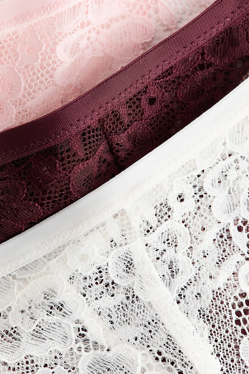 3-pack Lace Thong Briefs