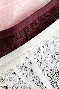 3-pack Lace Thong Briefs