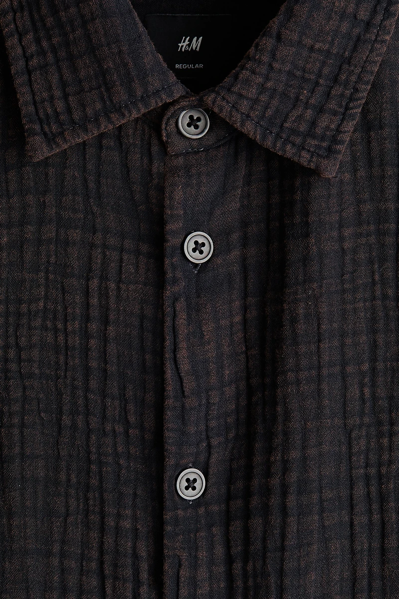 Regular-Fit Cotton Muslin Shirt