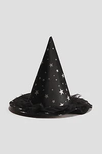 Chapeau de sorcière à motifs scintillants