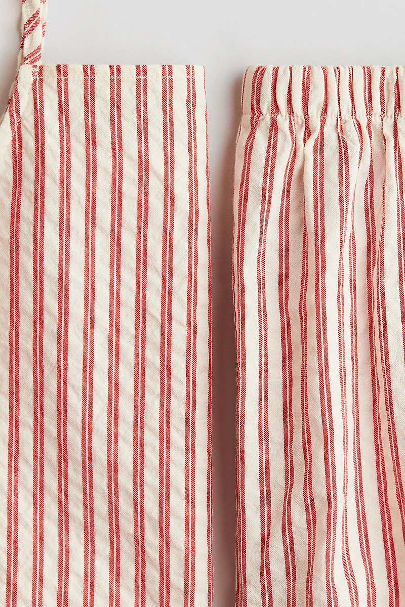 2-Piece Cotton Strappy Top and Shorts Set